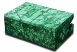 Flowery, Hinged Malachite Jewelry Box - DR Congo #335797-1